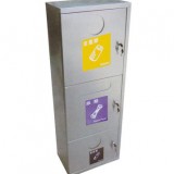 小區環衛不銹鋼立式分類垃圾桶