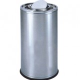 美式商場不銹鋼翻蓋垃圾桶