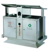 戶外城市街道環保不銹鋼分類垃圾桶