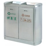 室內(nèi)機場雙筒不銹鋼分類垃圾箱