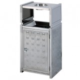 不銹鋼戶外帶門釘式垃圾桶