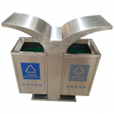 創意市政街道分類不銹鋼垃圾箱