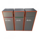 戶外三分類組合式不銹鋼垃圾箱