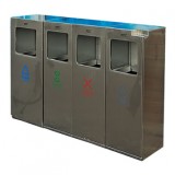 戶外廣場組合式不銹鋼分類垃圾桶