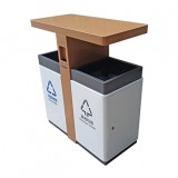 戶外街道小區(qū)雙開門不銹鋼分類垃圾桶