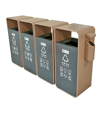 廣東東莞松山湖電鍍不銹鋼分類垃圾桶